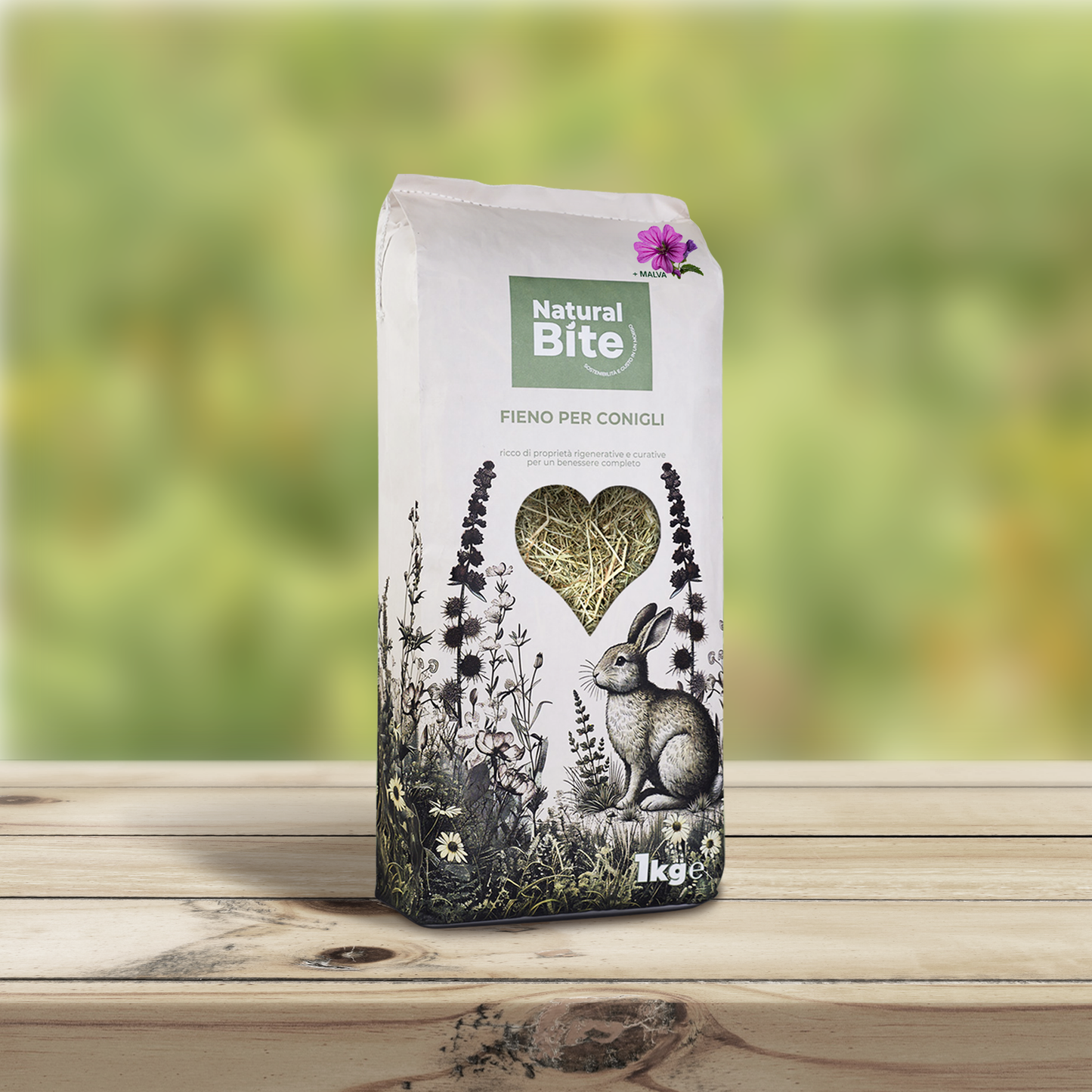 Fieno per conigli + malva